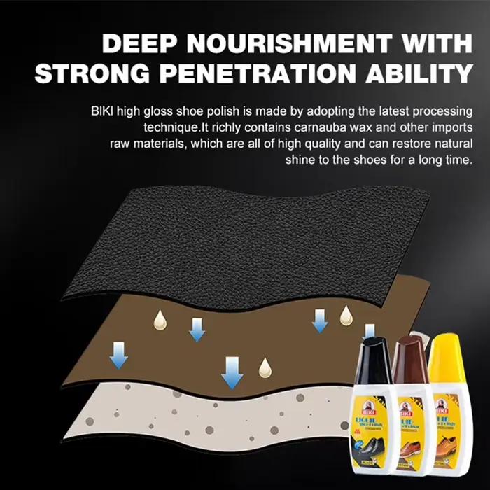 Cirage liquide 75 ml pour chaussures en cuir – Noir