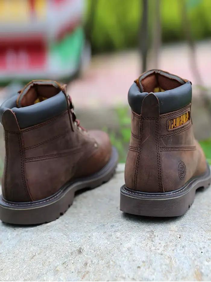 Bottes classiques en cuir véritable pour hommes