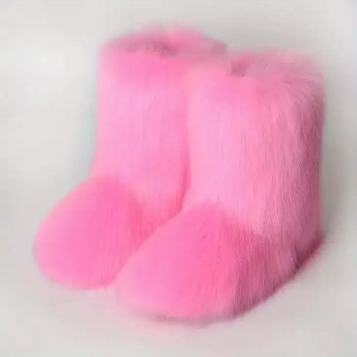 Bottes de neige mi-mollet moelleuses pour femmes, chaussures chaudes en coton, mode d'hiver, Y2K