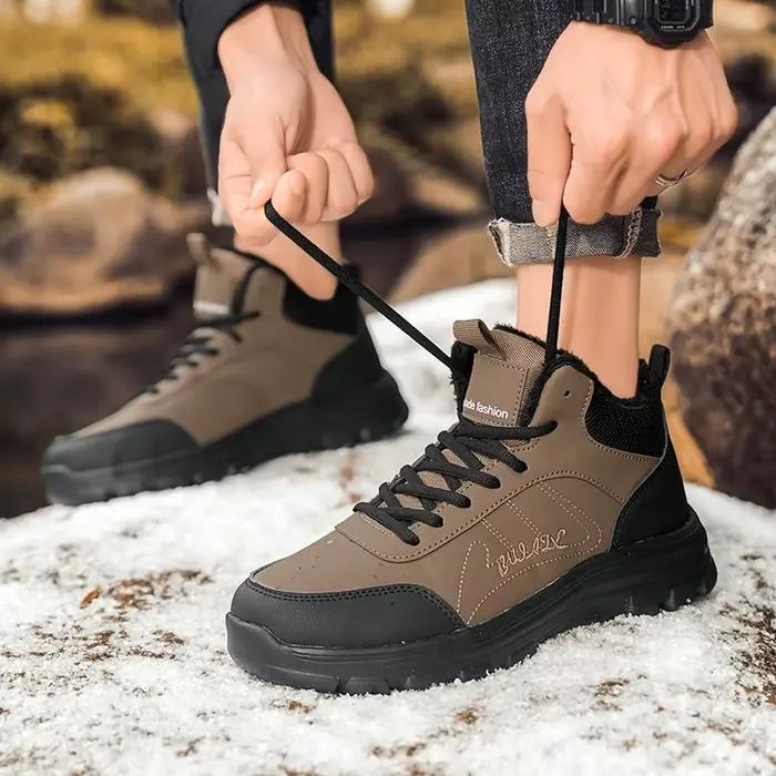 ELUVA hommes bottes de neige imperméables hiver bottes de sécurité antidérapantes Super chaud thermique isolé léger bottes de travail en plein air pour hommes