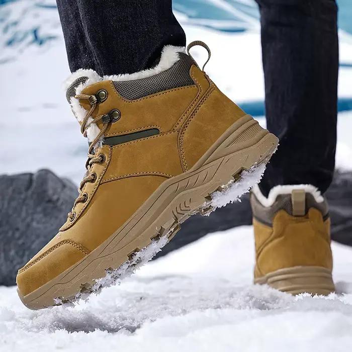 Hommes bottes 2025 nouveaux pantoufles d'hiver chaud