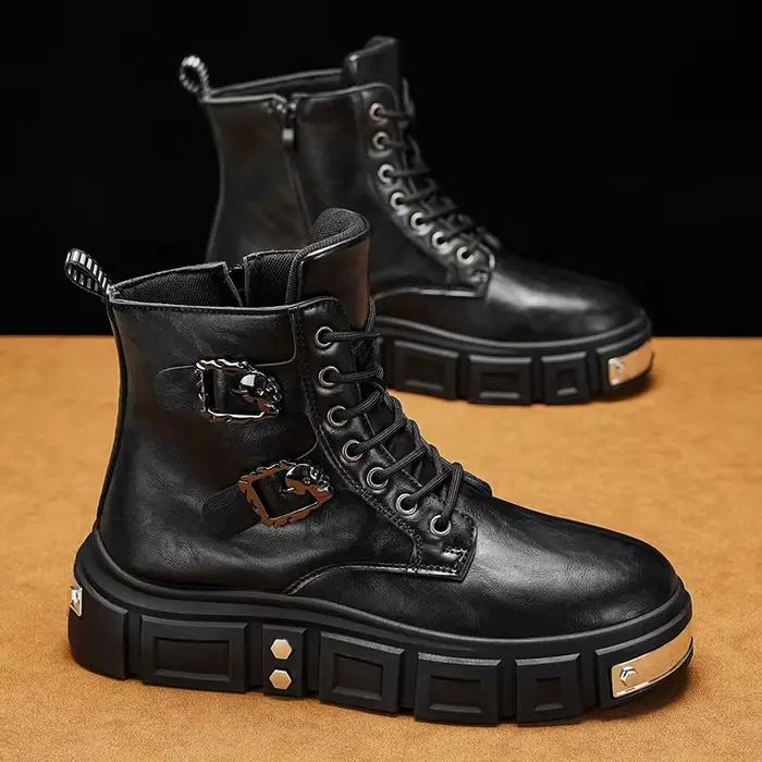 Nouvelles bottes de randonnée sportives à tige haute pour l'automne, grandes tailles, confortables, à semelle épaisse, légères, chaussures de marche décontractées, adaptées aux activités quotidiennes