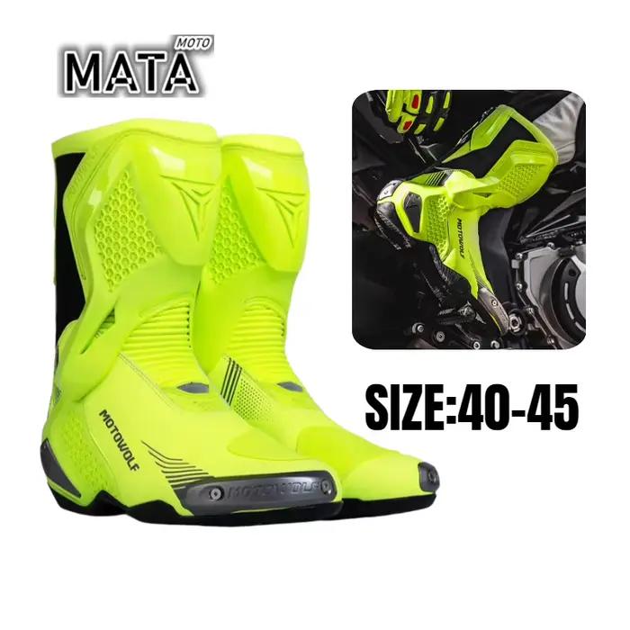 Bottes de moto pour hommes, bottes de motocross professionnelles, bottes de course tout-terrain, résistantes à l'usure, antidérapantes, chaussures de motocycliste