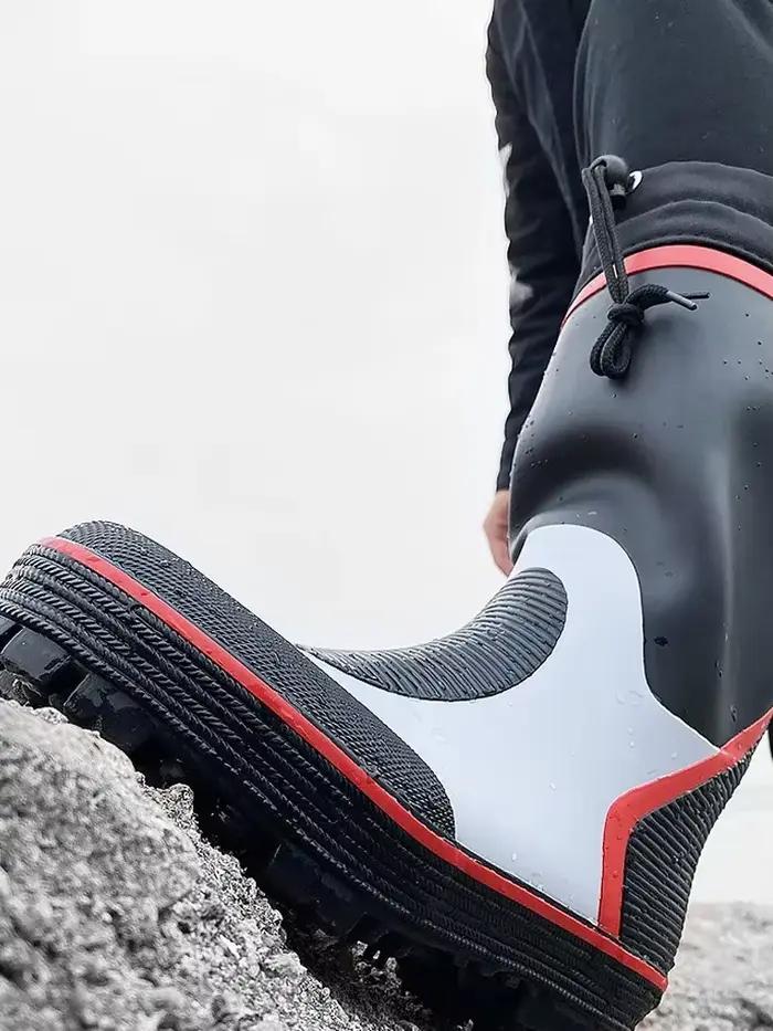 Bottes de pêche imperméables pour hommes, clous en acier antidérapants, caoutchouc extérieur, résistantes à l'usure, chaussures antidérapantes, Sea Reef
