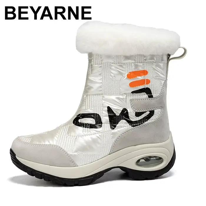 2025 hiver femmes bottines imperméable garder au chaud noir bottes de neige nouvelles dames bottes zippées Femme chaussons plate-forme