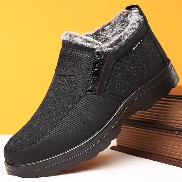 Chaussures montantes d'hiver en coton pour hommes avec polaire épaisse, bottes chaudes, imperméables, antidérapantes, surdimensionnées, unisexes 38-48