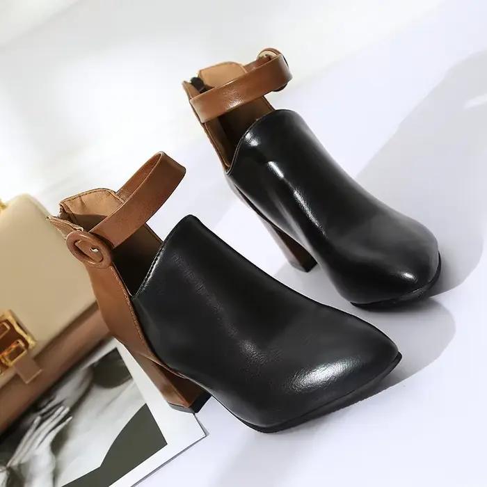 Bottes pointues noires à talons hauts pour femmes
