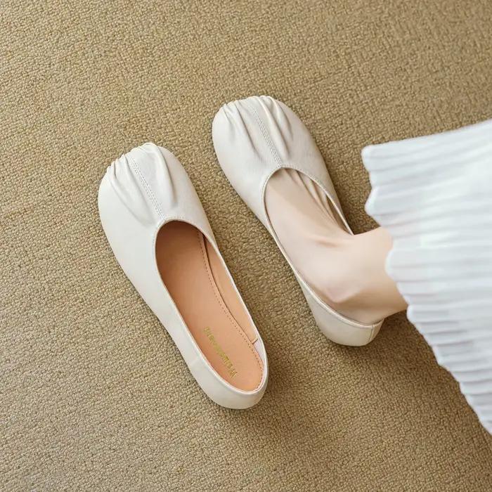 Chaussures plates à semelle souple pour femmes