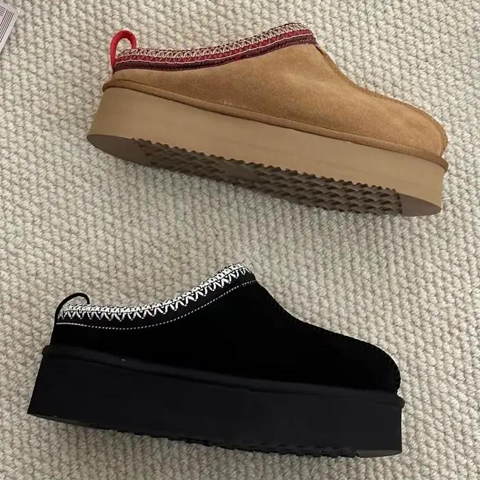 Nouvelles Bottes de Neige Ultra Mini à Plateforme en Fourrure pour Femmes 2026, Chaussons d'Hiver Classiques en Cuir de Vache Véritable pour Hommes, Bottines Chaudes pour Femmes