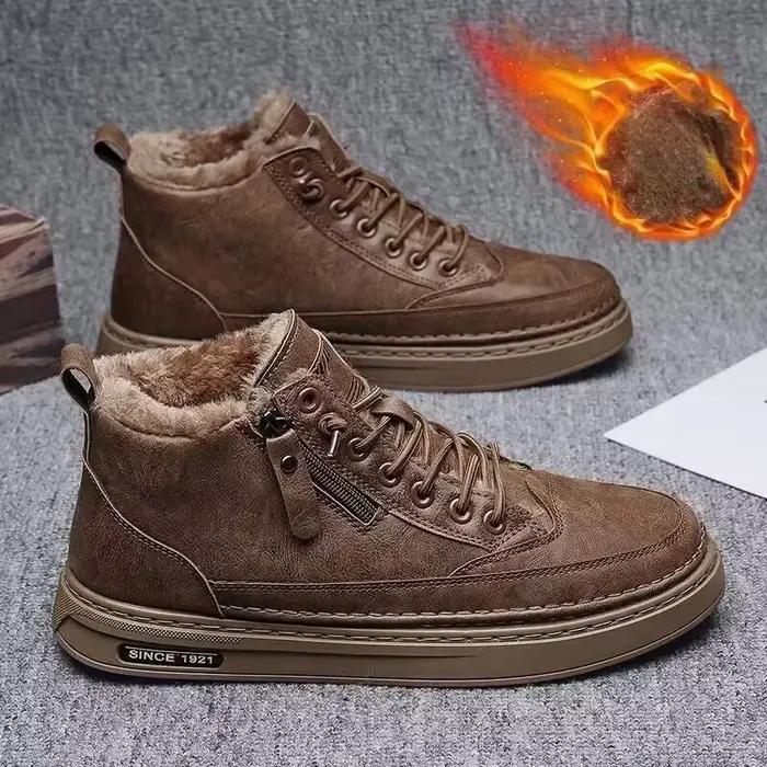 Chaussures chaudes d'hiver en coton pour hommes