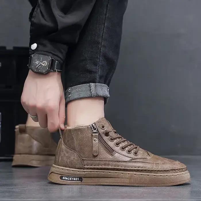 Chaussures chaudes d'hiver en coton pour hommes