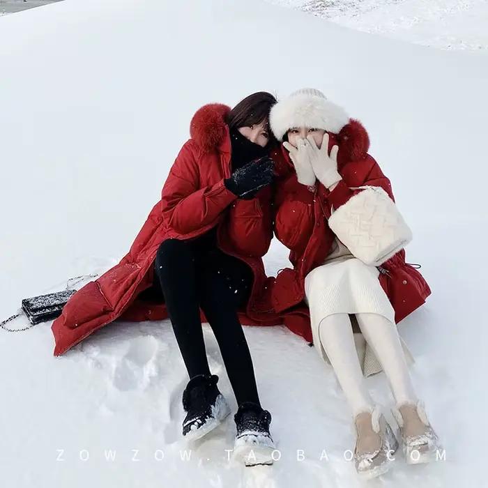 Bottines pour femmes, bottes d'hiver chaudes en fourrure naturelle, chaussures pour femmes en daim de vache, bottes de neige pour femmes