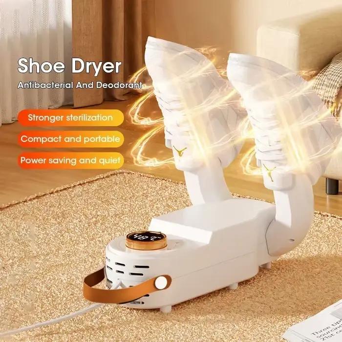 Sèche-chaussures chauffe-bottes 220V EU UV stérilisation télescopique réglable minuterie intelligente séchage rapide désodorisant sèche-chaussures