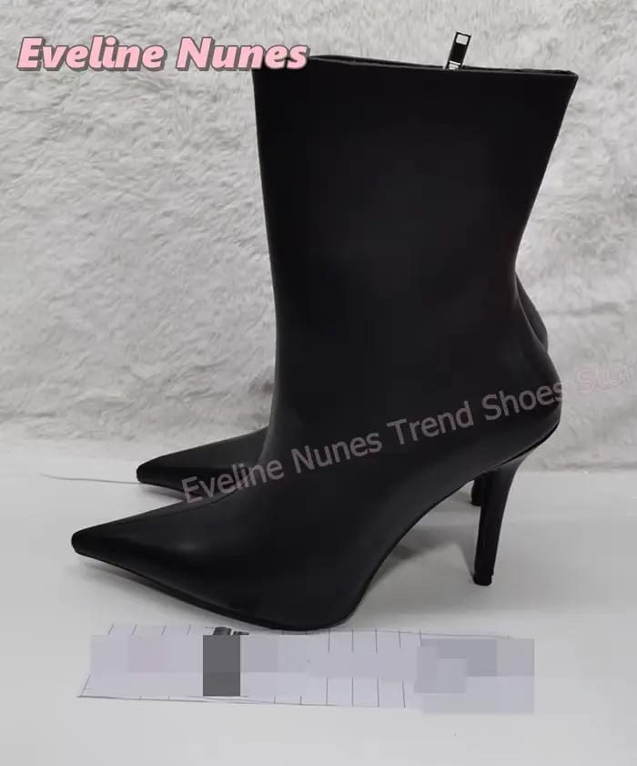 Bottes de chevalier élégantes bout pointu talons fins fermées par fermeture éclair pour femmes printemps automne occassions spéciales