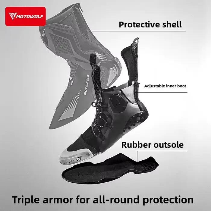 Bottes de moto pour hommes, bottes de motocross professionnelles, bottes de course tout-terrain, résistantes à l'usure, antidérapantes, chaussures de motocycliste