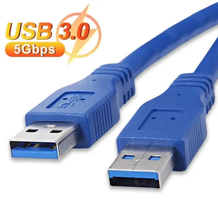 Câble d'extension USB 3.0 A à A mâle, cordon USB à Double extrémité pour disque dur, lecteur DVD, refroidisseur d'ordinateur portable, Transmission de données à grande vitesse