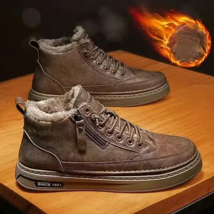 Chaussures chaudes d'hiver en coton pour hommes