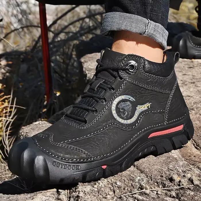 Bottes Yeinshaars en cuir véritable pour hommes, résistantes à l'usure, confortables, élégantes, pour printemps/automne, randonnée, travail, neige