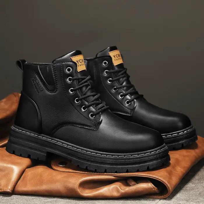 Bottines pour hommes cheville hommes mode classique décontracté Style Oxford chaussures randonnée chaussures classiques pour hommes bottes de mode cravate marron