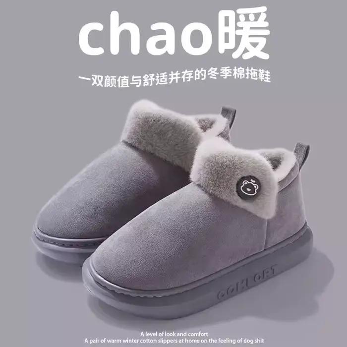 Comwarm hiver fourrure bottes de neige pour femmes en plein air bottines plate-forme maison bottes doublure en peluche confortable chaud femmes coton bottes