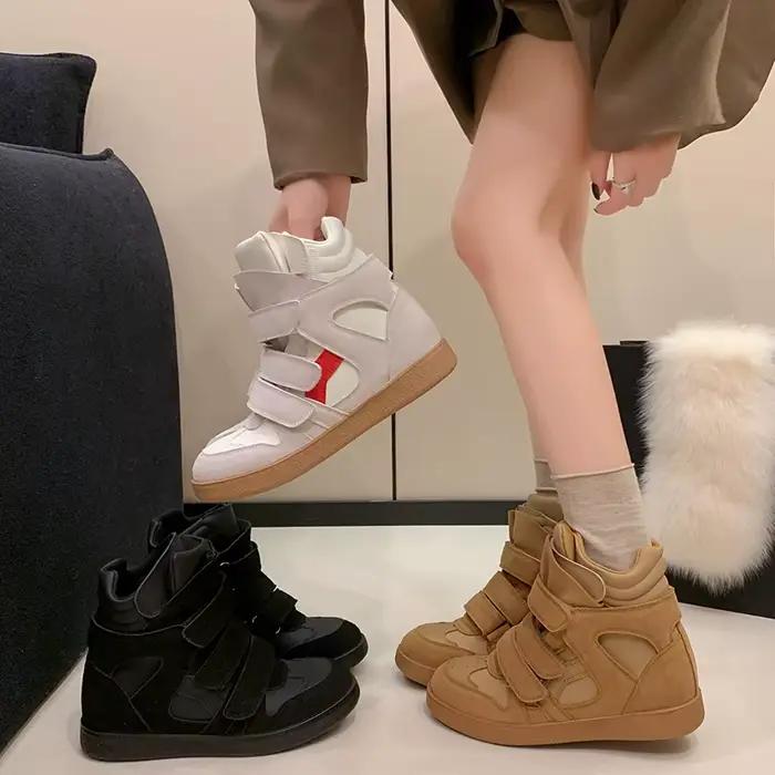 Nouvelles Bottines Confortables à Talon Haut et Semelle Épaisse