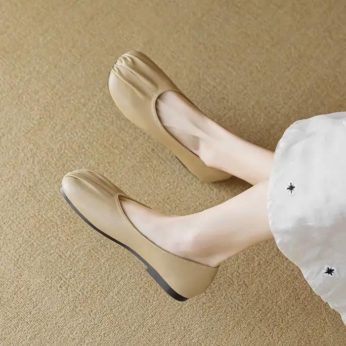 Chaussures plates à semelle souple pour femmes