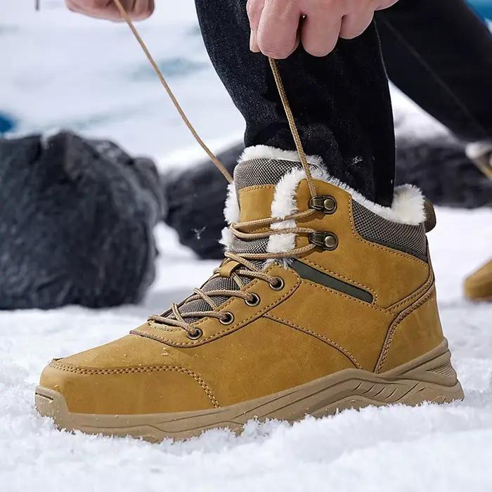 Hommes bottes 2025 nouveaux pantoufles d'hiver chaud