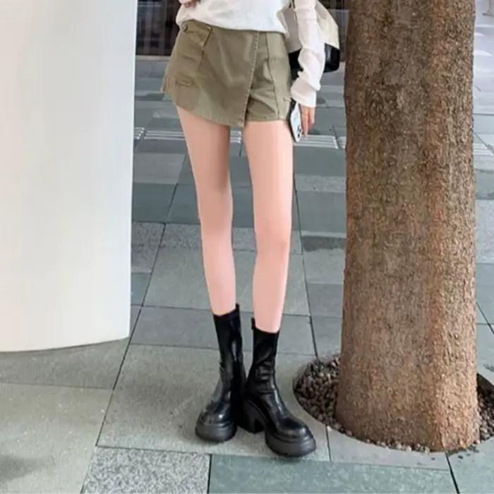 Chaussures de luxe pour femmes bottines à plateforme de créateur 2025 mode talon épais femmes bottes courtes pour femmes mode chaussures en cuir souple