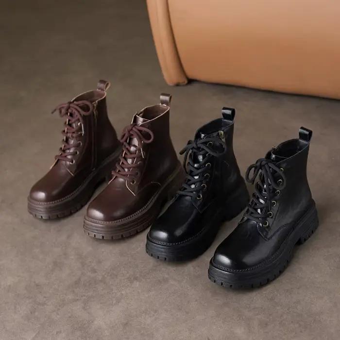 Bottes Femme Tendances 2026 Nouvelles Bottes Locomotive Rétro Plissées en Velours à Talon Épais pour Femme Chaleur Hivernale