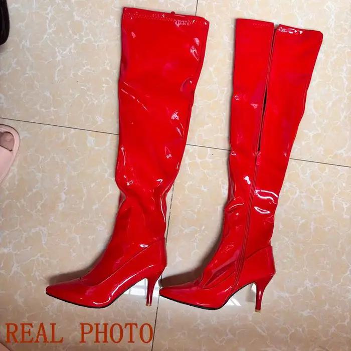 Bottes pointues REAVE CAT au-dessus du genou pour femmes, talon haut, style sexy, hiver, ajustement parfait, bottes modernes élégantes pour occasions spéciales