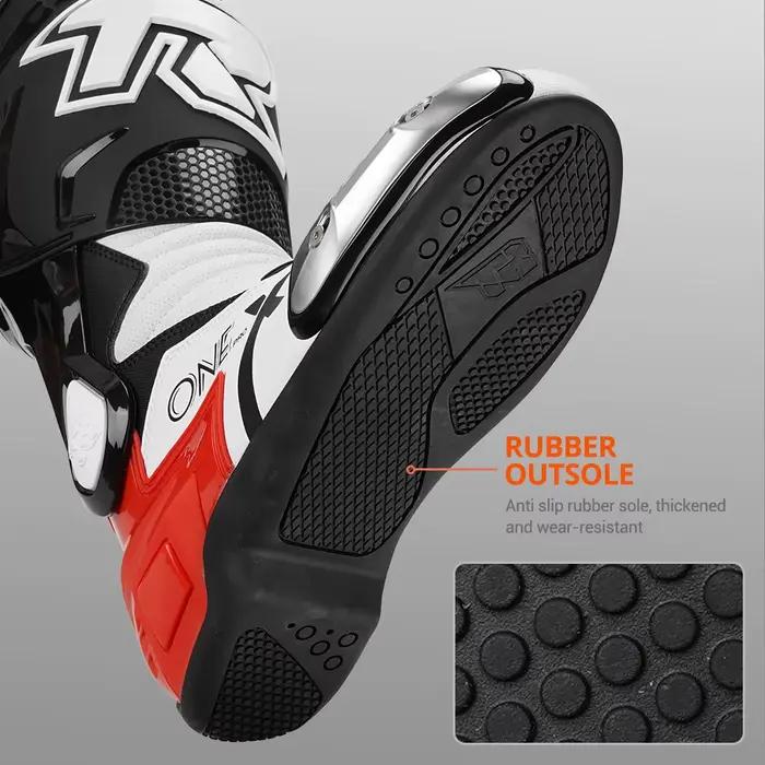 Bottes de Motard En Cuir Respirantes Pour Hommes Et Femmes, Chaussures De Moto Étanches Pour Voyageurs Occasions Spéciales