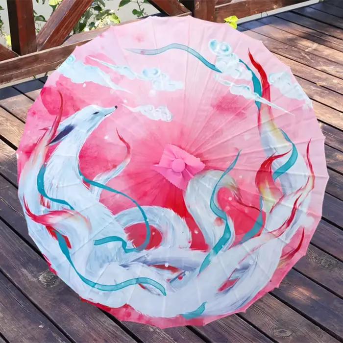 Parapluie Renard à Neuf Queues Super Dégradé, Imperméable, pour Femme et Homme