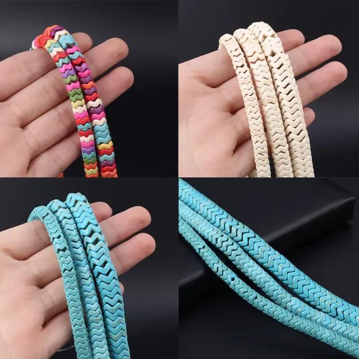 Forme d'engrenage synthétique Turquoise perles en vrac bijoux colorés perles Turquoise collier à faire soi-même Bracelet accessoires cadeau 38CM