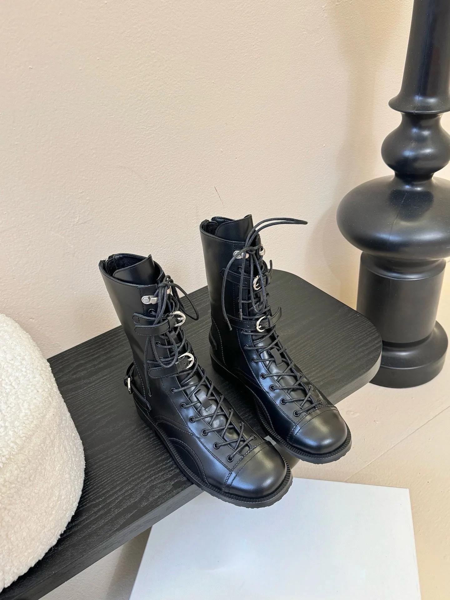 Mode femmes bottines en cuir véritable lacets chaussures fermeture éclair Style
