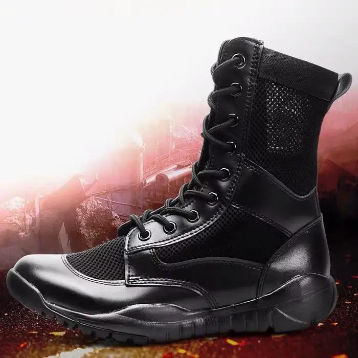 Bottes montantes ultralégères en maille aérée pour hommes, bottes d'été en filet des Forces spéciales, nouvelles collections 2025, pour homme, style loisir, haute qualité, ajustement parfait, confort maximal, occasions estivales et quotidiennes